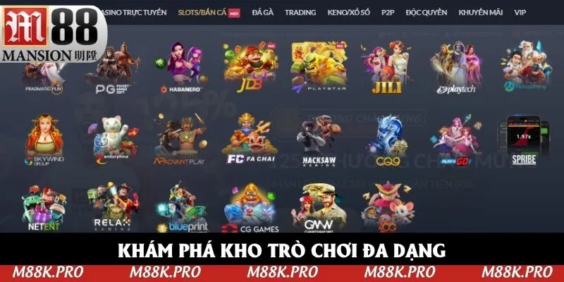 Trải nghiệm các game hot trendy khi đăng ký M88